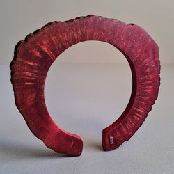Red hard wooden bracelet