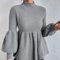 Mock Neck Bishop Sleeve Ruffle Hem Peplum Sweater Pullovers Knitwear (16).jpg