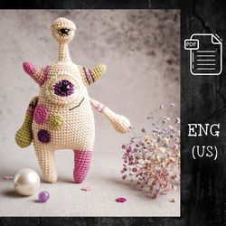 Crochet pattern monster Stuart / Amigurumi cute monster / Amigurumi Halloween / PDF