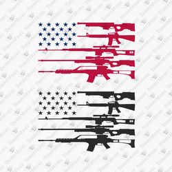 Gun Rights American Flag Guns Lover 2nd Amendment  Patriotic SVG Cut File