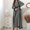 2Pc Set Co-Ord Houndstooth Open Front Pocket Belted Cardigan Coat & Pencil Dress (7).jpg