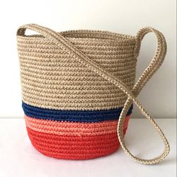 Hand-made Straw Bag Women Beach Woven Bags for Summer