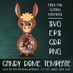 Donkey Candy Dome | Paper Craft Template