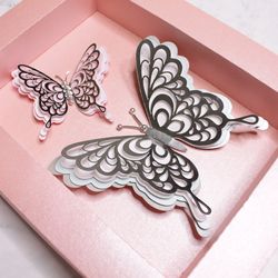 3D layered butterfly svg | Butterfly stencil | Butterfly template | Svg files for cricut