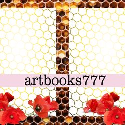 bees, beekeeper, bee set, honey, scrapbooking, ephemera, junk journal, digital paper, poppy, sunflower