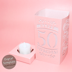 happy birthday lantern template | lantern centerpiece | birthday lantern svg | birthday decor