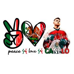 peace love Canelo Alvarez PNG, Canelo sublimation
