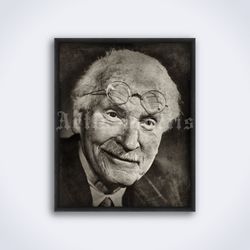Carl Gustav Jung photo portrait, psychologist, doctor, psychology, printable art, print, poster (Digital Download)