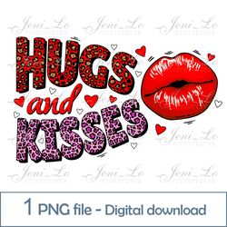 Hugs and kisses 1 PNG file Valentines Day clipart Love design for Sublimation Kiss print Valentine Lips Digital Download