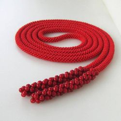 Long beaded necklace for women, handmade jewelry, perfect gift