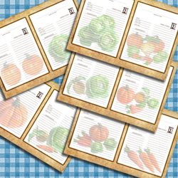 Digital kitchen  recipe card template