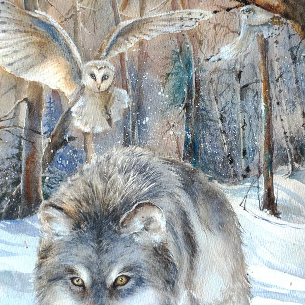 Original-Wolf-Owl-painting-Wild-Animal-Gift-hunter-Wildlife-fine-art-3.jpg