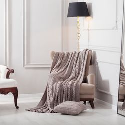 blanket, throw blanket, handknitted blanket