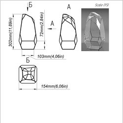 project 281. stained glass printable pattern. brillant3d