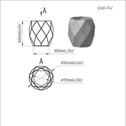 project 281.2. stained glass printable pattern. brillant3d