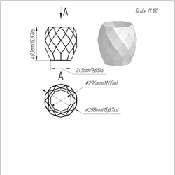project 283. stained glass printable pattern. brillant3d