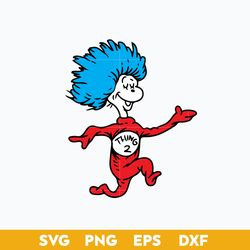 thing 2 svg, dr.seuss svg, dr.seuss character svg, png dxf eps digital file