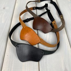 leather eye patch | eye patch | man eye patch | woman eye patch | unisex eye patch | slim eye patch |  medical eye patch