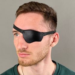 leather eye patch | eye patch | man eye patch | woman eye patch | unisex eye patch | slim eye patch |  medical eye patch