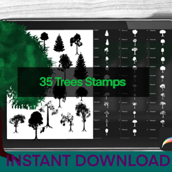 Trees Procreate Stamps
