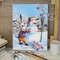 Rabbit Making a Snowman, Cute Kids Room Painting by MyWildCanvas-1.jpg