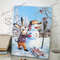 Rabbit Making a Snowman, Cute Kids Room Painting by MyWildCanvas-4.jpg