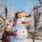 Rabbit Making a Snowman, Cute Kids Room Painting by MyWildCanvas.jpg
