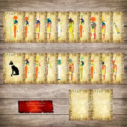 22 Grimoire pages Egypt, Egyptian Gods, Blank Spell Paper, Printable Magic Junk Journal, DIY Witchcraft Spell Book