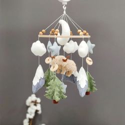 baby mobile crib musical hairy cow mobile boy nursery mobile crib felt handmade mobile baby girl mobile bebe kot mobile