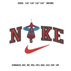 Nike Spiderman Embroidery design file pes. Anime embroidery design. Machine embroidery pattern, Swoosh Letter embroidery
