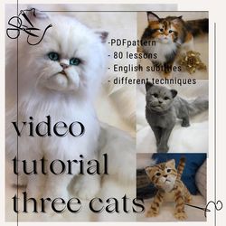 Video tutorial sewing soft toys Tree cats