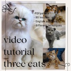video tutorial sewing soft toys tree cats