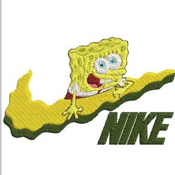 Nike SpongeBob SquarePants Embroidery Designs File, Nike Machine Embroidery Designs, Embroidery PES DST JEF Files