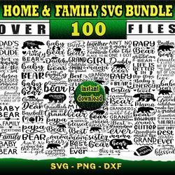 Home and family a SVG bundle, svg bundles, fonts svg bundle, svg files for cricut, svg files. svg designs bundle