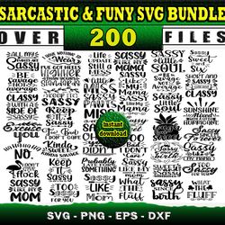Sarcastic And Funny SVG bundle, svg bundles, fonts svg bundle, svg files for cricut, svg files svg designs bundle