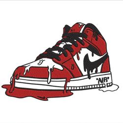 Nike Air Jordan Drip Embroidery Designs File, Nike Air Jordan Machine Embroidery Designs, Embroidery PES DST JEF Files I