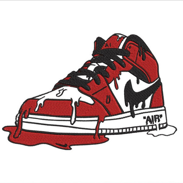 Nike Air Jordan Drip Embroidery Designs File, Nike Air Jordan Machine Embroidery Designs, Embroidery PES DST JEF Files I.jpg