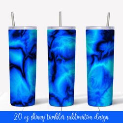 marble tumbler sublimation wrap. dark blue tumbler  design