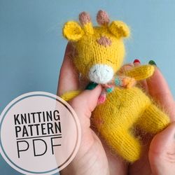 Knitting Pattern Toys, Giraffe toy, Small Knitting Toy, Pattern