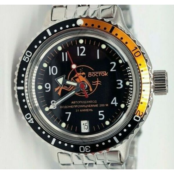 mechanical-automatic-watch-Vostok-Amphibia-Scuba-dude-Diver-Black-Orange-420380-1