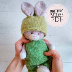 Bunny KNITTING pattern, knitting toy tutorial, diy plush toy, bunny toy pattern, stuffed toy