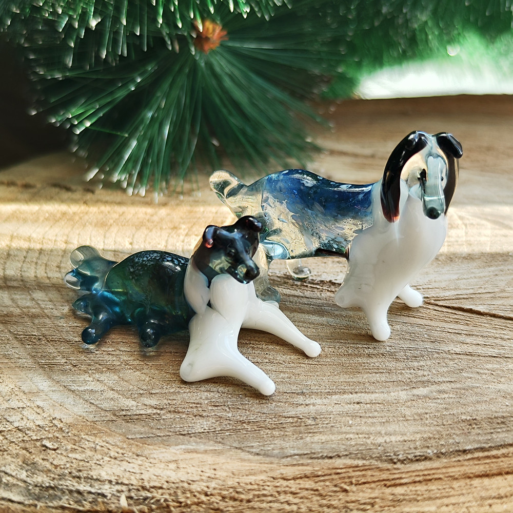 figurine merle sheltie dog