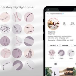20 abstract art instagram highlights story cover / social media