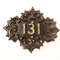 131 address cast iron door number plaque vintage