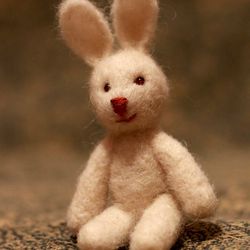 handmade toy wool felting rabbit