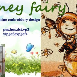 Honey fairy photo stitch Machine Embroidery Design