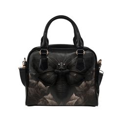 Black moth gothic Shoulder Bag