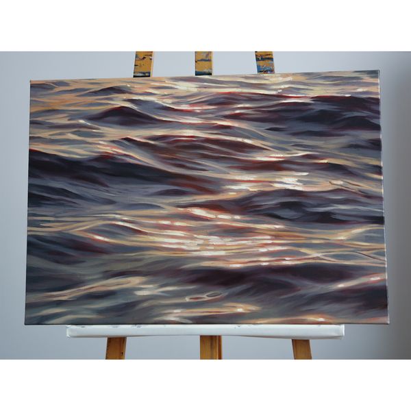 Abstract sunset seascape waves oil painting on canvas 2а1.jpg