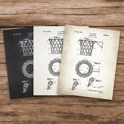 Basketball Net patent, Basketball Gifts for Men, Basketball Decor, Basketball Art Gift, Basketball Sports
