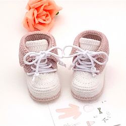 Booties for baby girl 3/6 months  shoes for baby crocheted moccasins